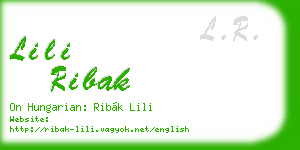 lili ribak business card